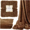 Bedspread Springos HA7070, reversible blanket 220x240 cm, sofa throw, brown