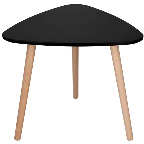 Coffee table set Springos HF0014, triangular, 2 pcs, Scandinavian style, black