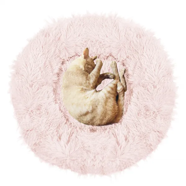 Dog and cat bed Springos PA0101, 60 cm, plush, dusty pink