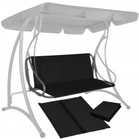 Istuinkangas puutarhakeinuun Springos GS0014S 110x90 cm, vedenpitävä, musta