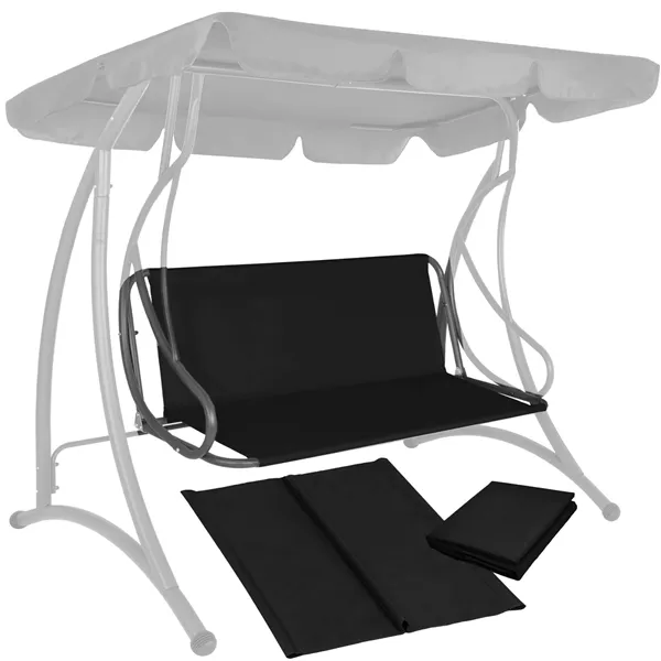 Sēdekļa audums dārza šūpolēm Springos GS0014S 110x90 cm, ūdensnecaurlaidīgs, melns