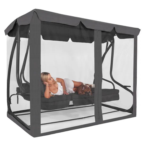 Mosquito net for garden swing Springos GS0026M, height 165 cm, grey