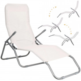 Zero gravity garden lounger Springos GC0032 ecru