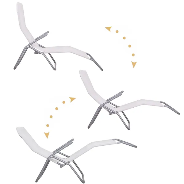 Zero gravity garden lounger Springos GC0032 ecru