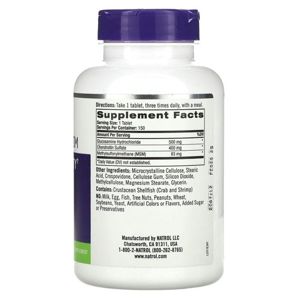 Glucosamine Chondroitin & MSM - 150 tabs