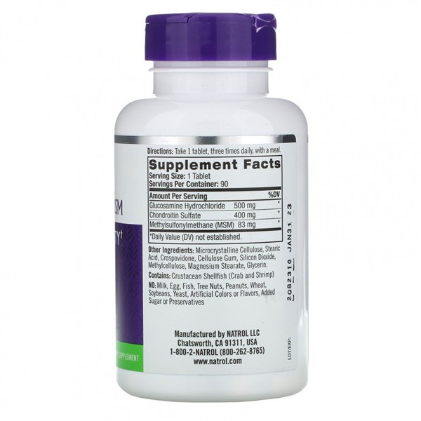 Glucosamine Chondroitin & MSM - 90 tabs