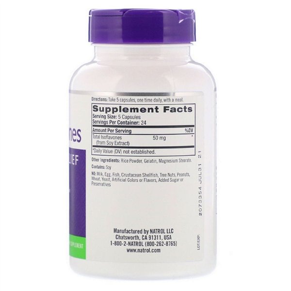Sojų izoflavonai, 50 mg – 120 kapsulių