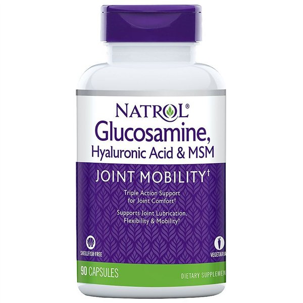 Glukosamiini, hyaluronihappo ja MSM - 90 kaps.