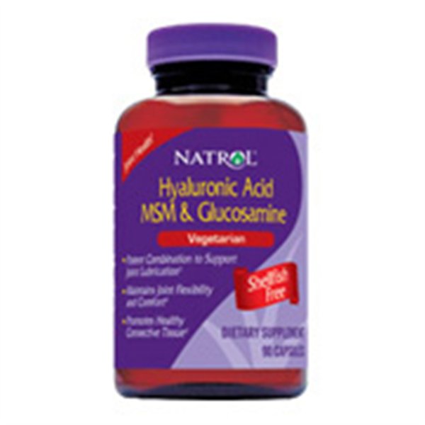 Glukosamiini, hyaluronihappo ja MSM - 90 kaps.