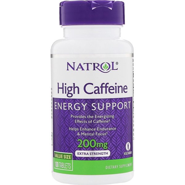 Korkea kofeiinipitoisuus, 200 mg - 100 tablettia