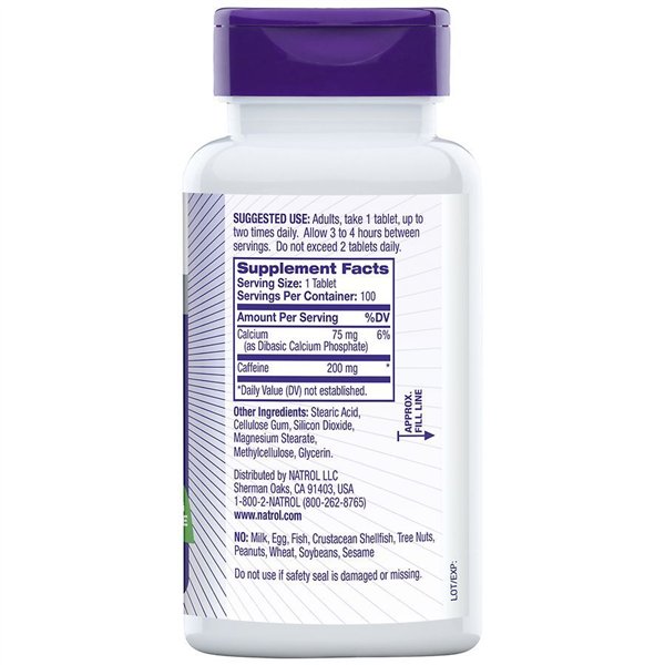 Korkea kofeiinipitoisuus, 200 mg - 100 tablettia