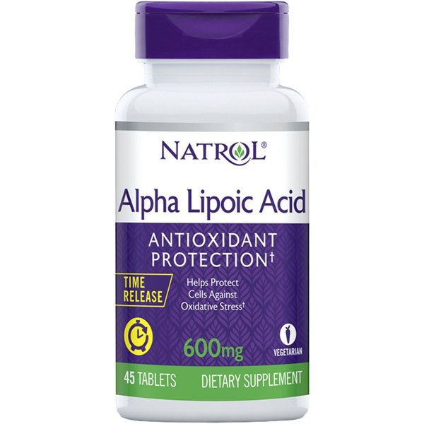 Alfa lipoīnskābes ilgstošas iedarbības tabletes, 600 mg - 45 tabletes