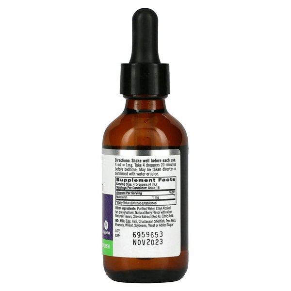 Šķidrais melatonīns, ogu garša - 60 ml.