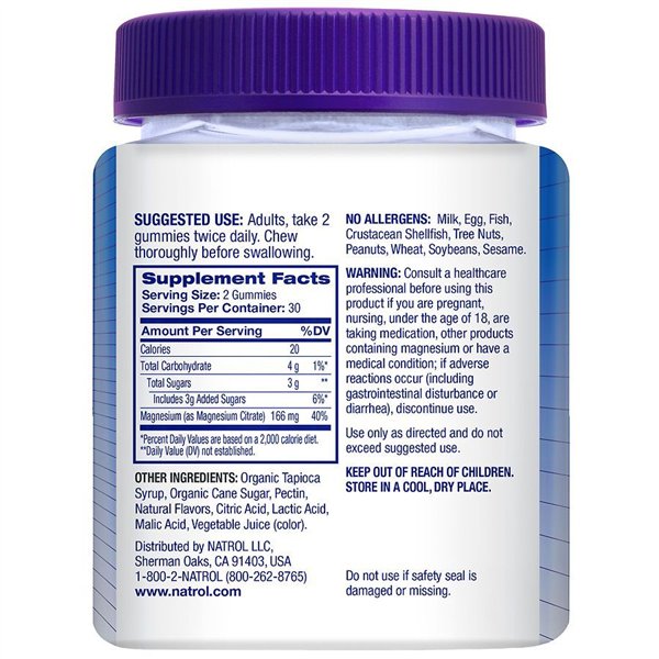 High Absorption Magnesium Citrate, Raspberry - 60 gummies