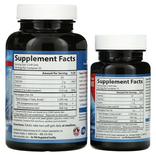 Villipyydetyt Super Omega-3 Gems, 1200 mg - 100 + 30 pehmeäkapselia