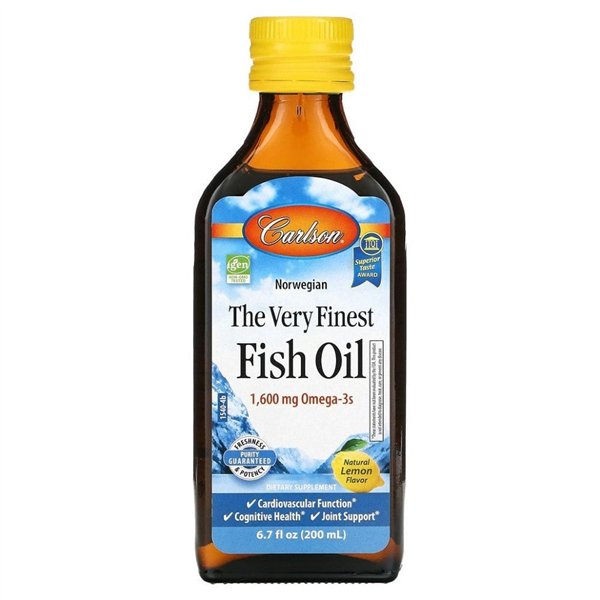 The Very Finest Fish Oil, Natural Lemon - 200 ml.