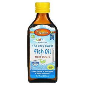 Kid's The Very Finest Fish Oil, 800mg Lemon - 200 ml.