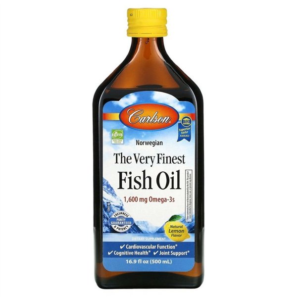 The Very Finest Fish Oil, Natural Lemon - 500 ml.