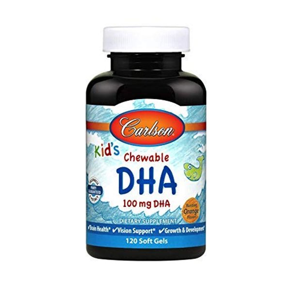 Lasten pureskeltava DHA, 100 mg appelsiini - 120 pehmeäkapselia