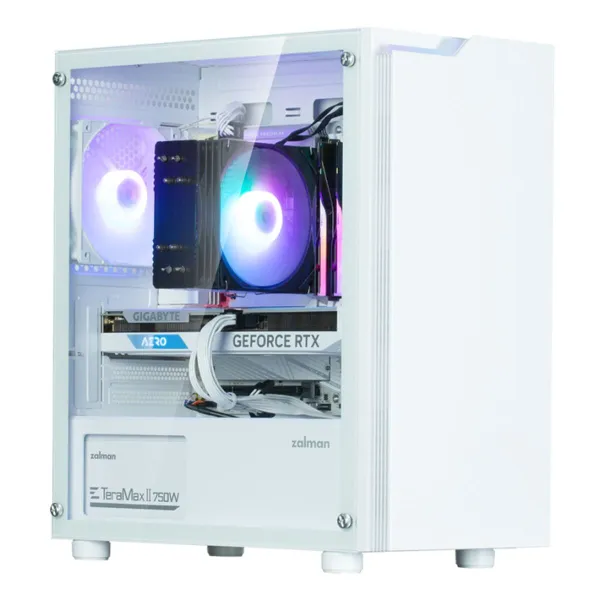 ATX Semi-tower Korpus Zalman T4 PLUS Valge