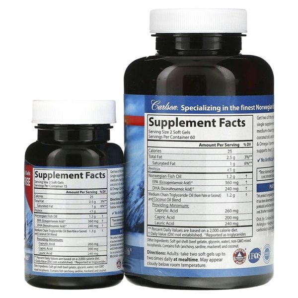 MCT & Omega-3 - 120 + 30 softgels