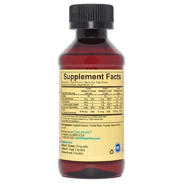 Zinc Plus, Natural Mango Strawberry - 118 ml.