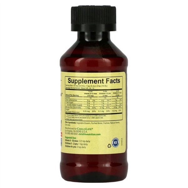 Zinc Plus, Natural Mango Strawberry - 118 ml.