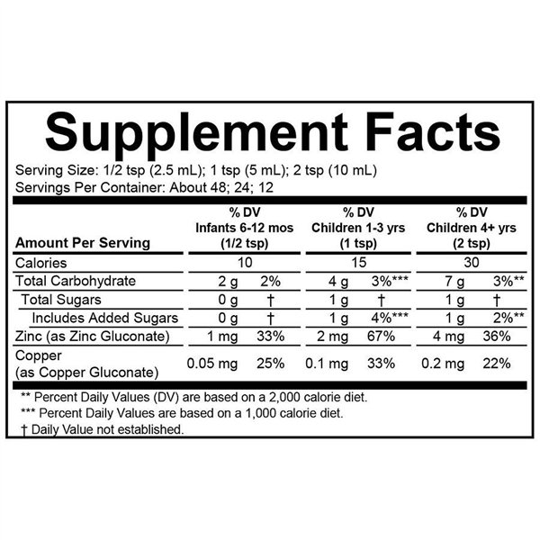 Zinc Plus, dabīgs mango un zemeņu aromāts - 118 ml.