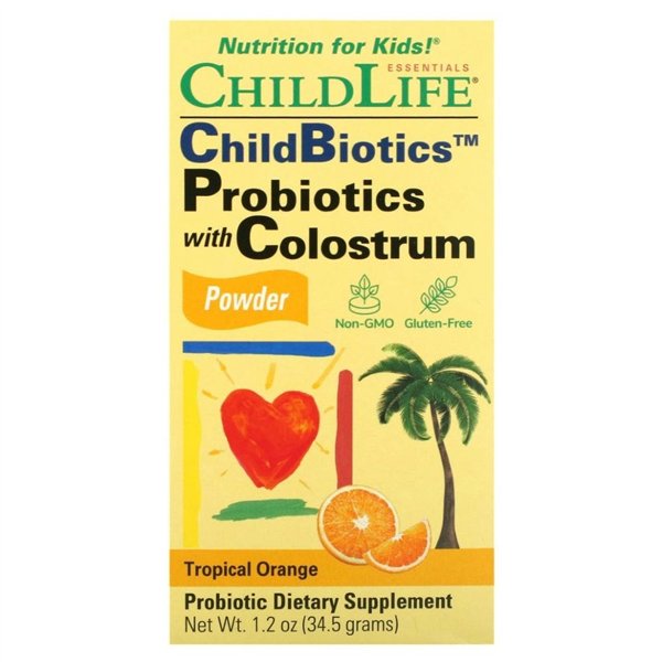 Probiotics with Colostrum Powder, Tropical Orange - 34g