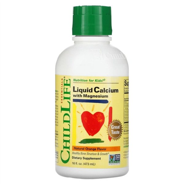 Liquid Calcium with Magnesium, Natural Orange - 473 ml.