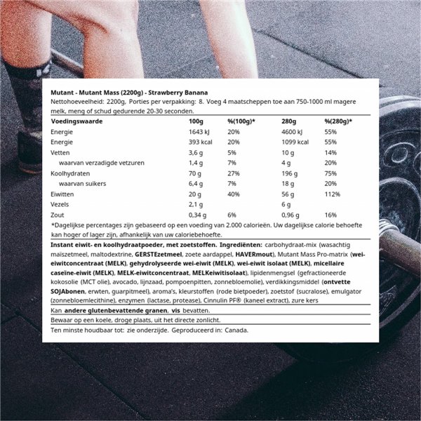 Mutant Mass, Mansikka-Banaani - 2270g