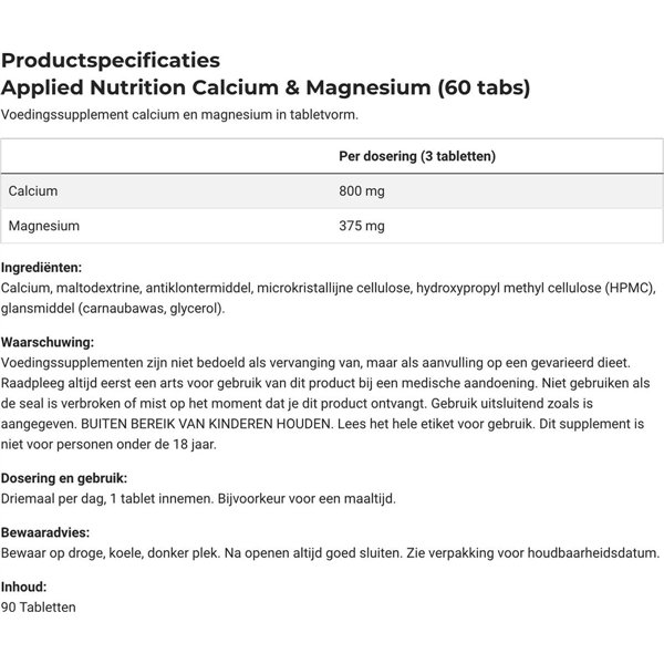 Kalcijs un magnijs - 60 kapsulas (EAN 634158744488)