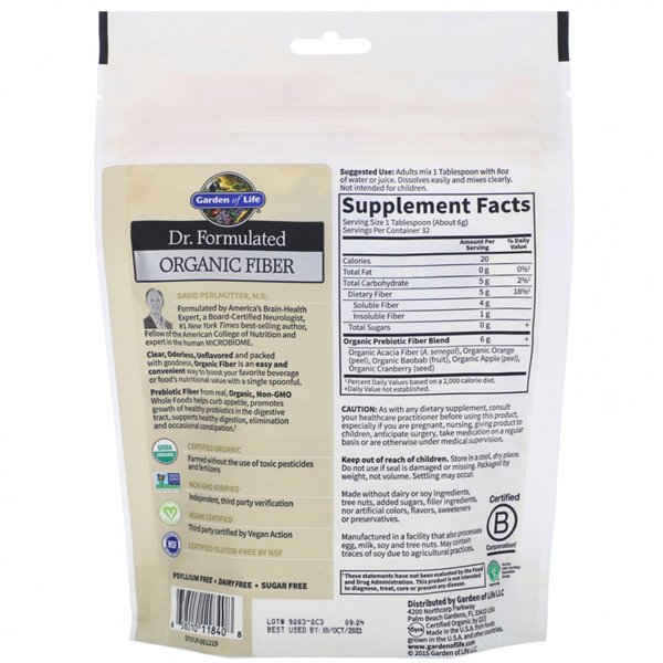 Dr. Formulated Fiber, Unflavored - 192g