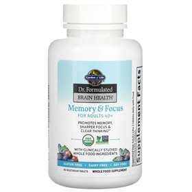 Dr. Formulated Memory & Focus for Adults 40+ - 60 vegetarian tablets