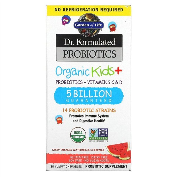  Dr. Formulated Probiotics Kids+, arbūzs - 30 košļājamās tabletes
