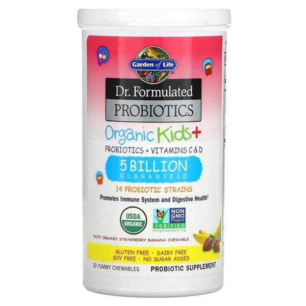 Dr. Formulated Probiotics Kids+, mansikka-banaani - 30 purutablettia