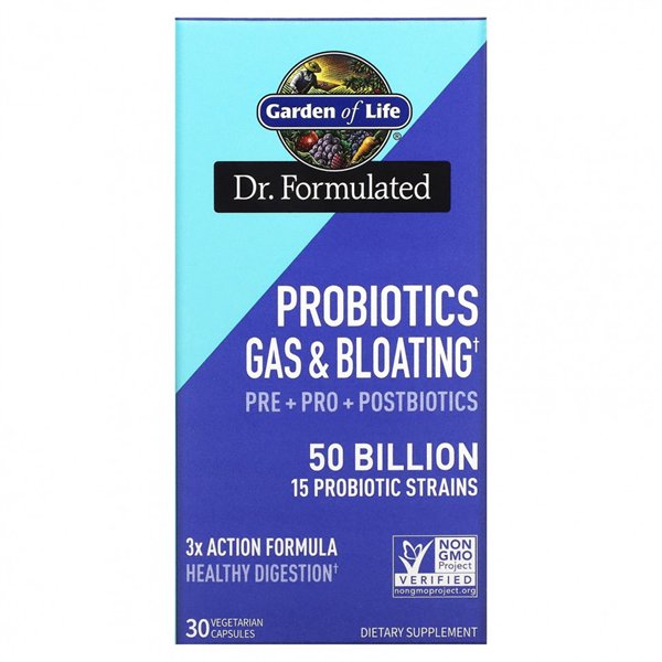 Dr. Formulated Probiotics Kaasu ja Turvotus - 30 v-kapselia
