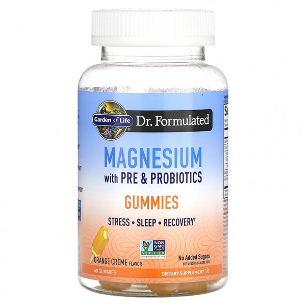 Dr. Formulated Magnesium with Pre & Probiotics Gummies, Orange Creme - 60 gummies