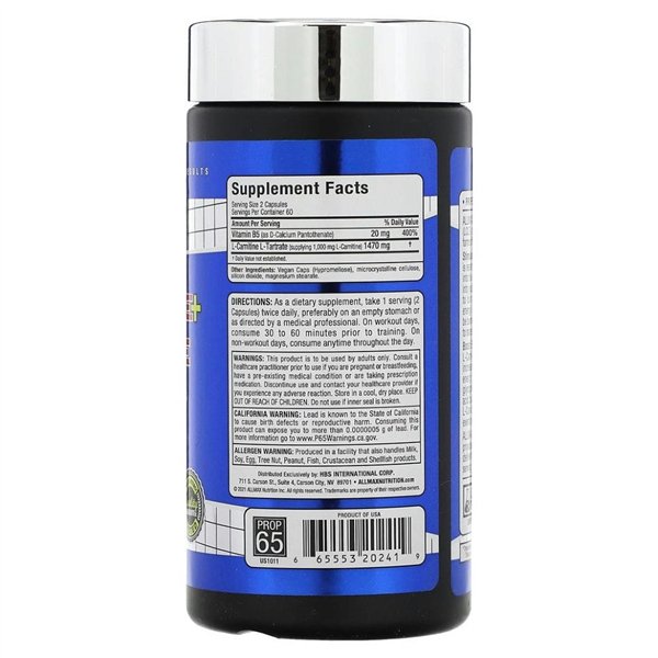 L-Carnitine + Tartrate - 120 caps