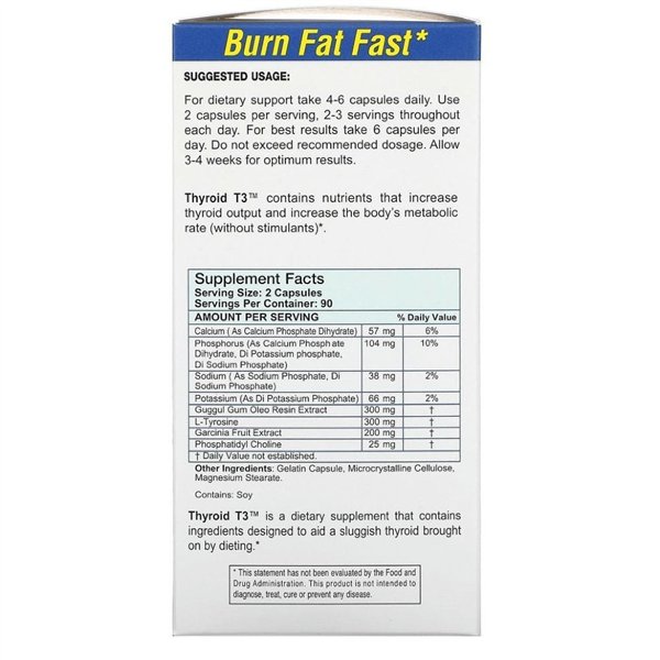 Vairogdziedzera T3 - 180 kapsulas