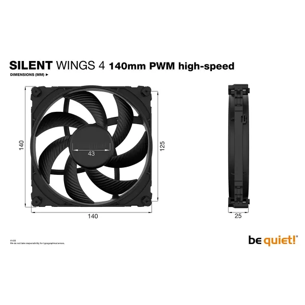 Box Ventilator Be Quiet! SILENT WINGS 4 (1 Unit)