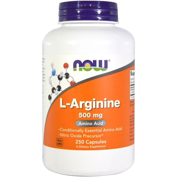 L-argininas, 500 mg - 250 kapsulių