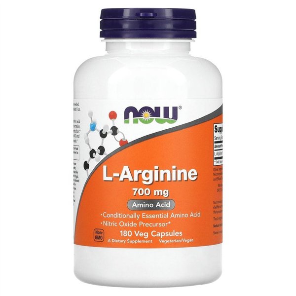 L-Arginine, 700mg - 180 vcaps
