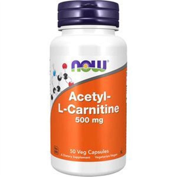 Acetil-L-karnitinas, 500 mg - 50 v kapsulių