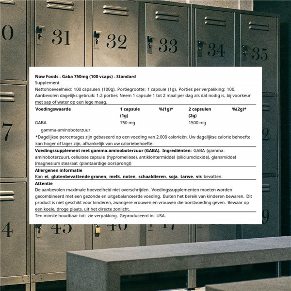 GABA, 750mg - 100 vcaps