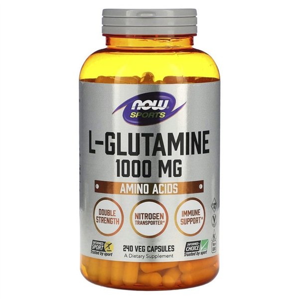 L-glutaminas, 1000 mg - 240 v kapsulių