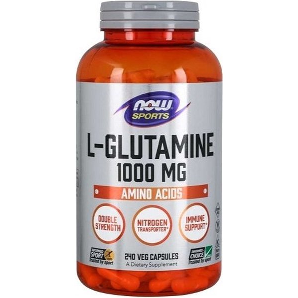 L-glutaminas, 1000 mg - 240 v kapsulių
