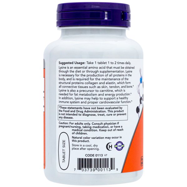 L-lysiini, 1000 mg - 100 tablettia