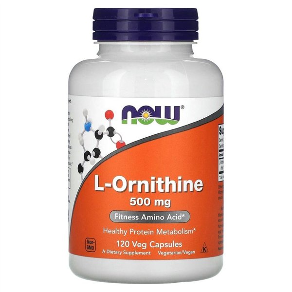 L-Ornithine, 500mg - 120 vcaps