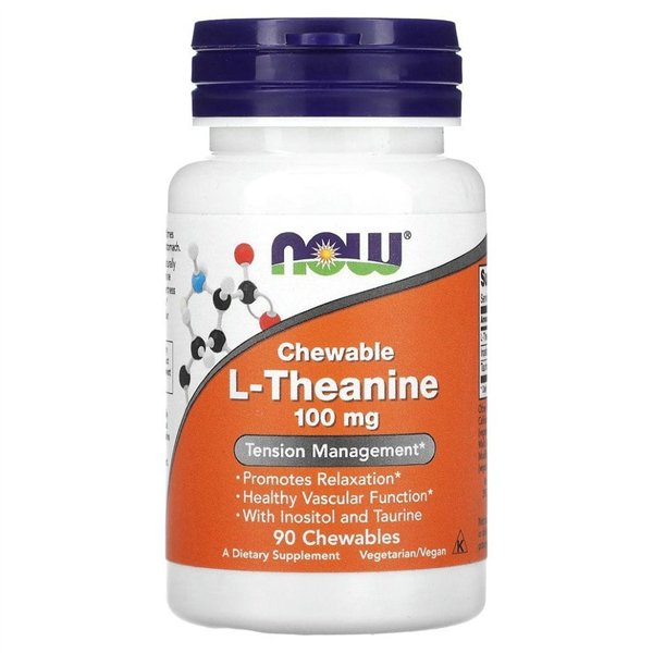 L-Theanine with Inositol and Taurine, 100mg - 90 chewables